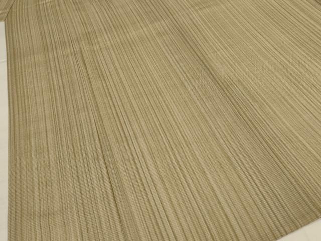 平和屋着物*夏物 泰翠 山中政次郎 小紋 絽縮緬 シケ引染 縞 正絹 逸品 AABL2756jd
