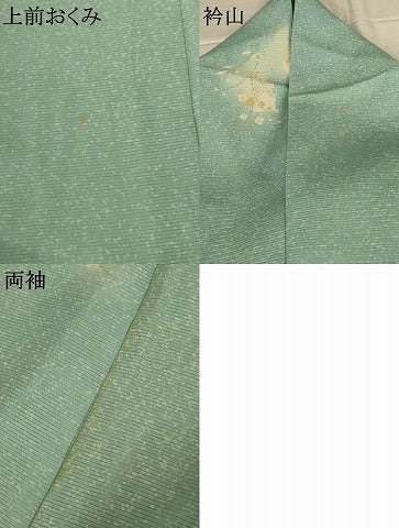 平和屋着物*夏物 小紋 絽 草花文 暈し染め 正絹 逸品 AABL2791jd