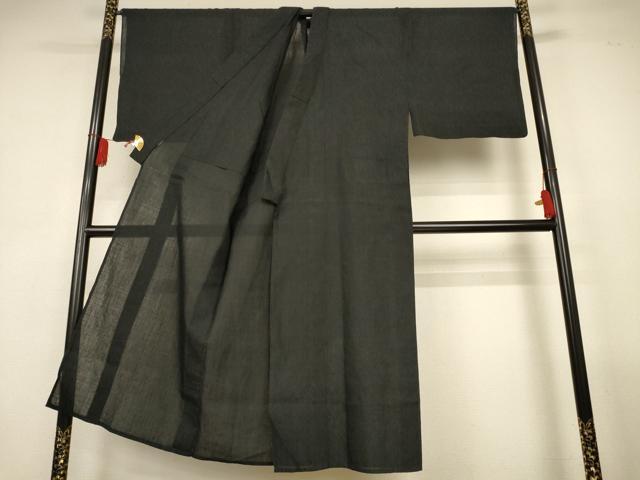 平和屋着物*夏物 男性 色無地 黒色 AABL2797jd