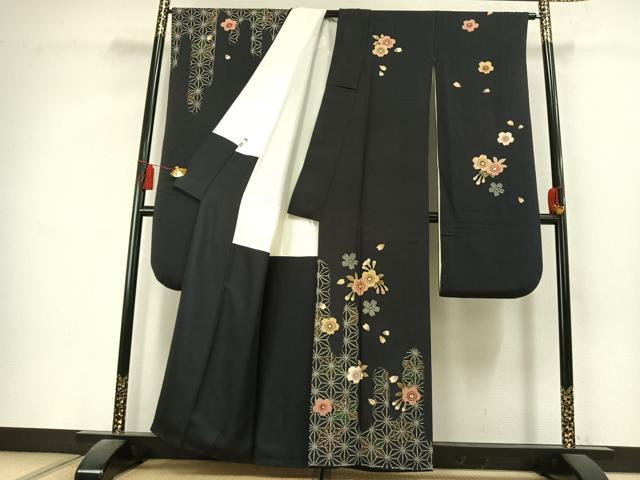 平和屋着物●豪華振袖 舞桜文 金彩 正絹 逸品 AABL2804fy