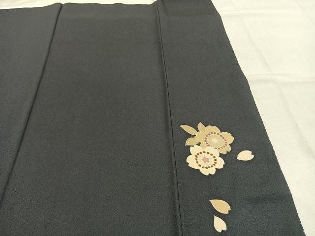 平和屋着物●豪華振袖 舞桜文 金彩 正絹 逸品 AABL2804fy