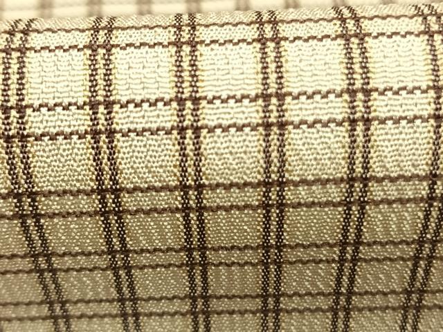 平和屋着物●上質な小紋 カシミアシルク 格子 証紙付き 正絹 逸品 未使用 AABL2808fy