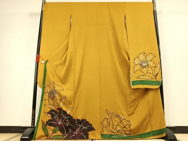 平和屋着物●豪華振袖 草花文 銀彩 正絹 逸品 AABL2818fy