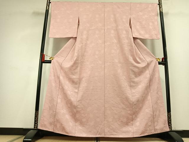 平和屋着物●上質な色無地 石畳地紋 虹色 正絹 逸品 AABL2829fy