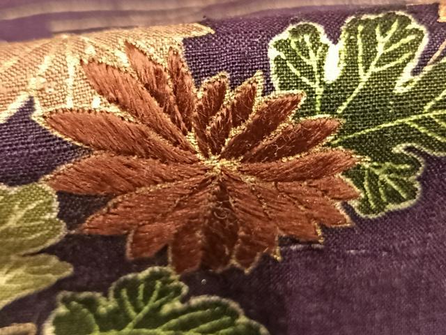 平和屋着物●訪問着 紬地 刺繍 風景花文 金彩 正絹 逸品 AABL2838fy