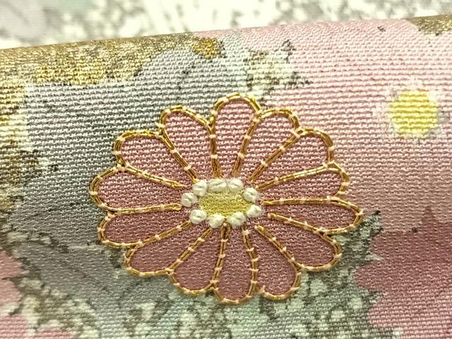 平和屋着物●訪問着 駒刺繍 草花文 暈し染め 金彩 正絹 逸品 未使用 AABL2849fy