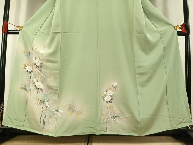 平和屋着物●訪問着 草花文 暈し染め 正絹 逸品 AABL2861fy
