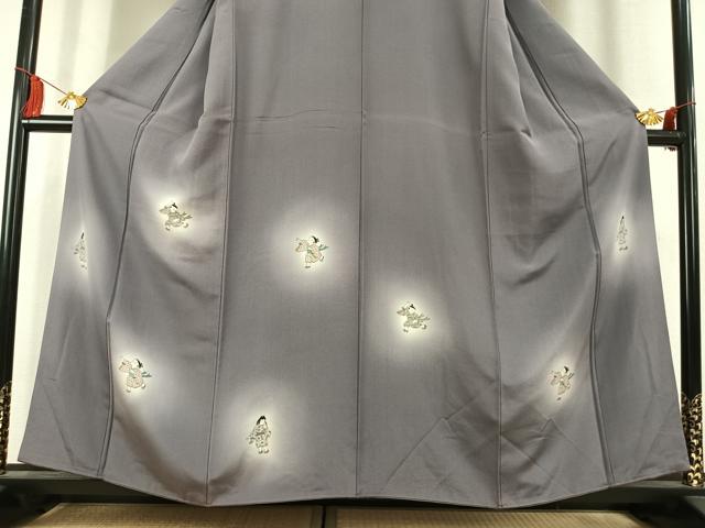 平和屋着物●訪問着 人物文 蛍暈し 金彩 正絹 逸品 AABL2864fy