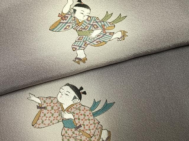 平和屋着物●訪問着 人物文 蛍暈し 金彩 正絹 逸品 AABL2864fy