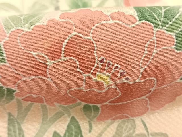 平和屋着物●訪問着 友禅 作家物 枝花文 暈し染め 正絹 逸品 AABL2868fy
