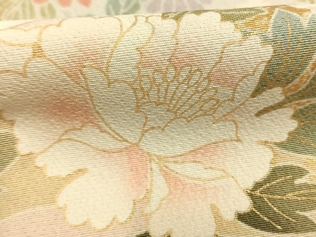 平和屋着物●訪問着 草花文 暈し染め 金彩 正絹 逸品 AABL2870fy