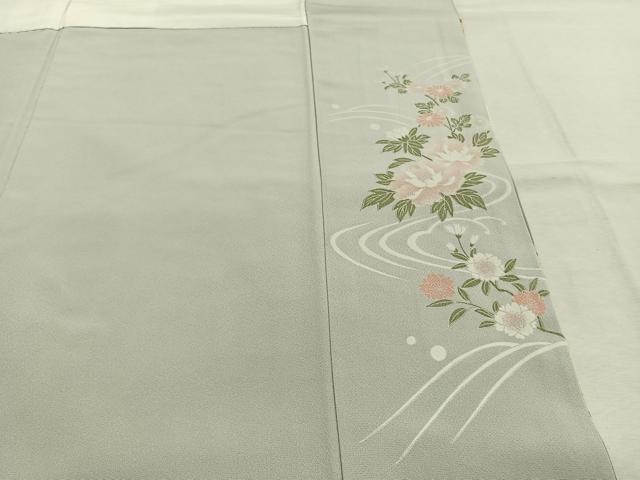 平和屋着物●訪問着 草花文 暈し染め 金彩 正絹 逸品 AABL2870fy