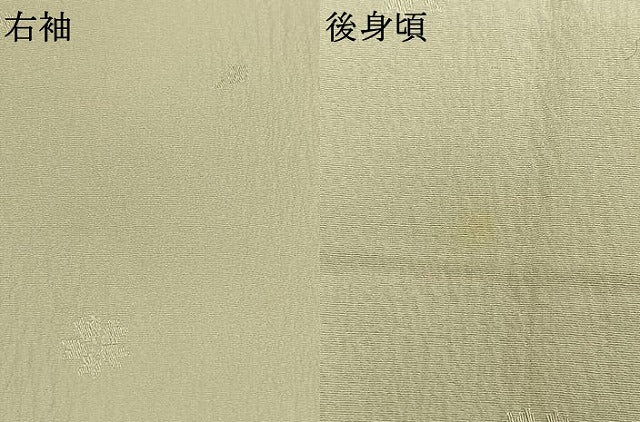 平和屋着物●長襦袢 無双仕立て 松葉 舞花文 暈し染め 金彩 正絹 逸品 AABL2876fy