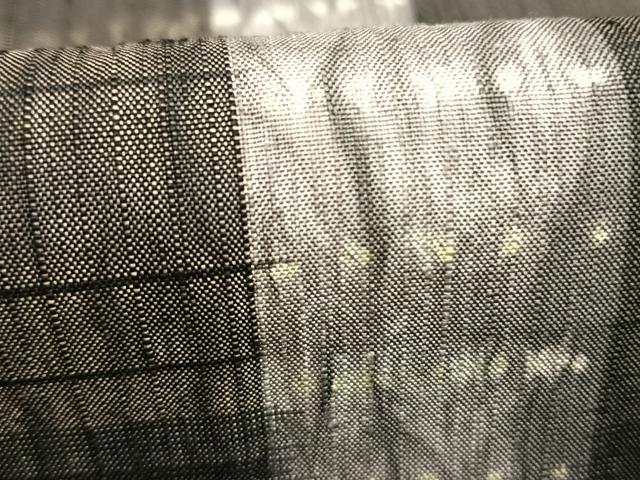 平和屋着物●上質な紬 絞り 格子 正絹 逸品 AABL2880fy