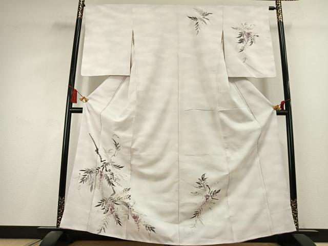 平和屋着物●訪問着 手描き 草花文 暈し染め 洗える着物 AABL2897fy
