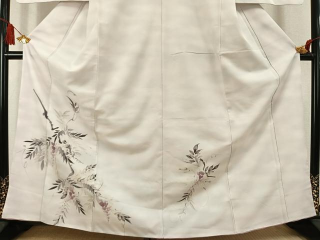 平和屋着物●訪問着 手描き 草花文 暈し染め 洗える着物 AABL2897fy