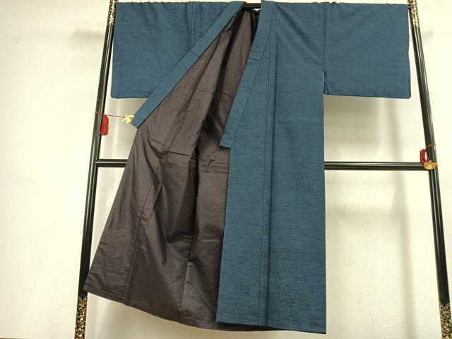 平和屋着物●男性 紬 アンサンブル 霞文 正絹 逸品 AABL2903fy