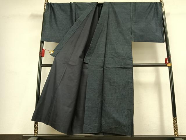 平和屋着物●男性 本場大島紬 アンサンブル 60亀甲 総詰め キングサイズ 正絹 逸品 AABL2911fy