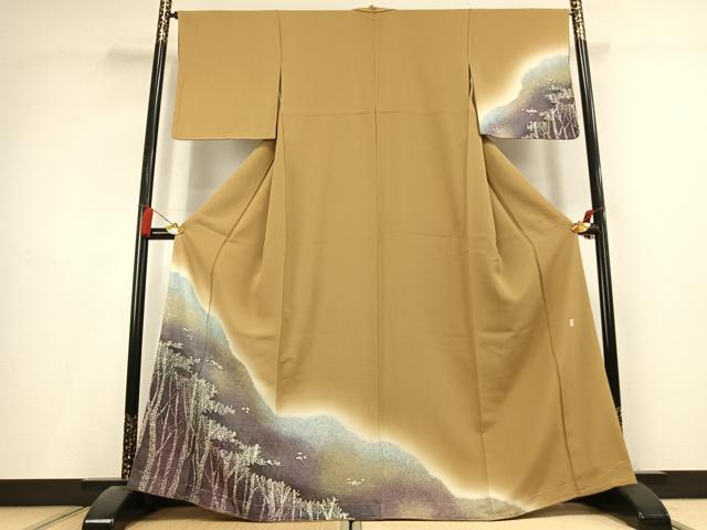 平和屋着物●訪問着 作家物 風景文 暈し染め 正絹 逸品 AABL2916fy