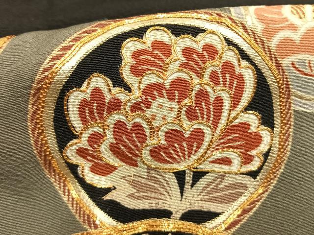 平和屋着物●豪華黒留袖 作家物 駒刺繍 地紙松竹梅図 金彩 正絹 逸品 AABL2920fy