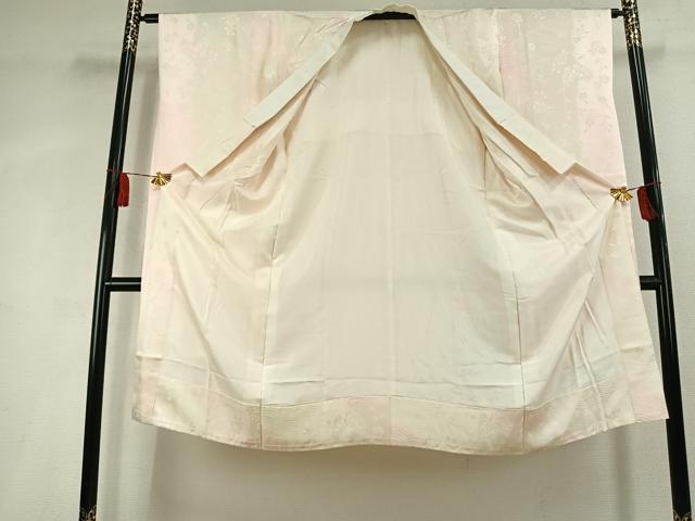 平和屋着物●振袖用長襦袢 袷 花蝶地紋 暈し染め 正絹 逸品 AABL2929fy