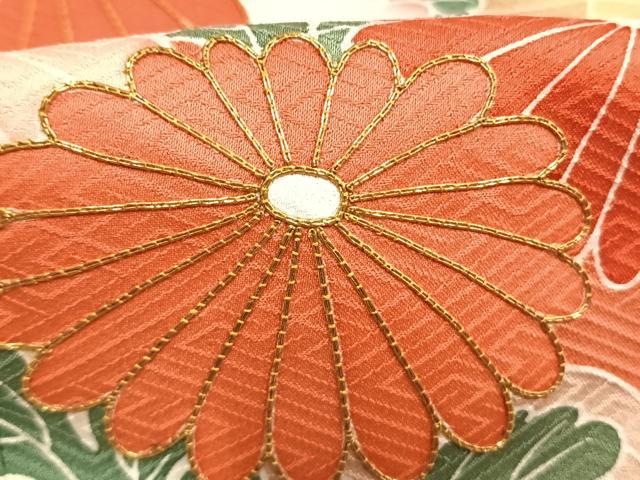 平和屋着物●豪華振袖 駒刺繍 風景花文 暈し染め 正絹 逸品 AABL2951fy