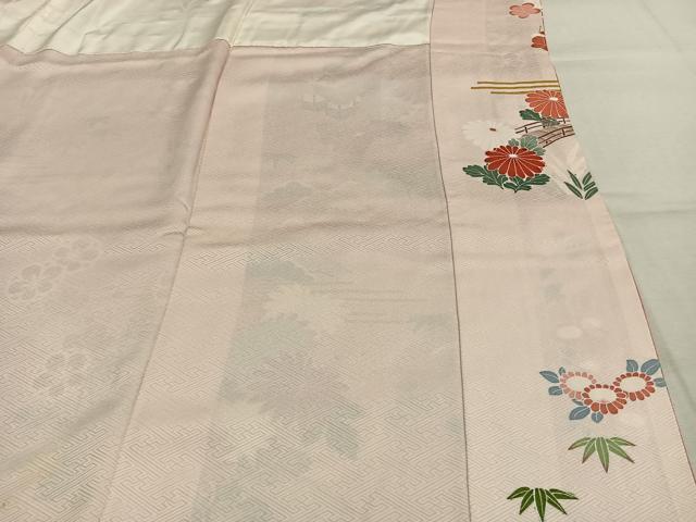 平和屋着物●豪華振袖 駒刺繍 風景花文 暈し染め 正絹 逸品 AABL2951fy