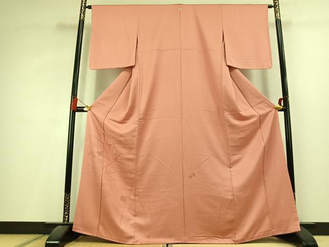 平和屋着物●色留訪問着 貝桶花文 東雲色 正絹 逸品 AABL2960fy