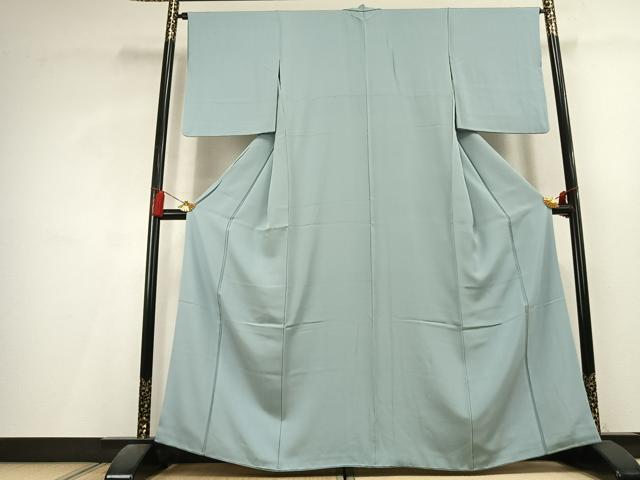 平和屋着物●上質な色無地 白藍色 正絹 逸品 AABL2967fy