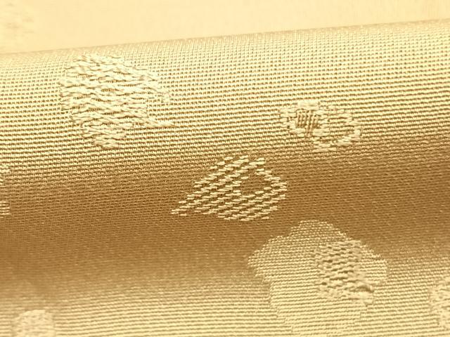 平和屋着物●上質な色無地 箔散らし地紋 枯色 正絹 逸品 AABL2996fy