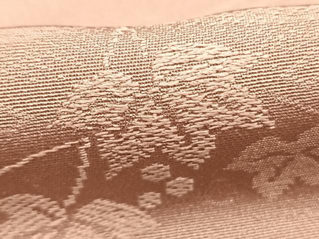平和屋着物●上質な色無地 葡萄蔦の葉地紋 虹色 正絹 逸品 AABL3000fy
