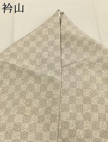 平和屋着物●上質な小紋 市松文様 正絹 逸品 AABL3015fy