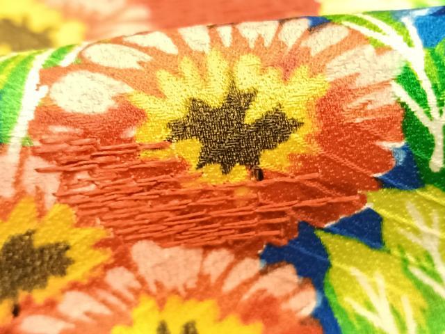 平和屋着物●豪華振袖 刺繍 風景花文 暈し染め 正絹 逸品 AABL3022fy