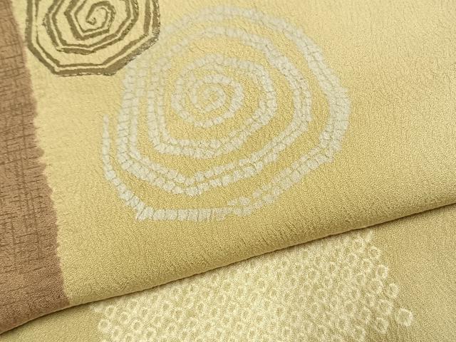 平和屋着物●ファッションデザイナー HIROKO KOSHINO コシノヒロコ 訪問着 絞り 幾何学文様 さが美扱い 正絹 逸品 AABL3043fy