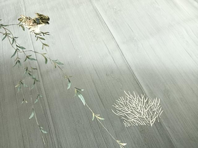平和屋着物●色留訪問着 刺繍 飛鳥文 暈し染め 金銀彩 銀糸 正絹 逸品 AABL3053fy