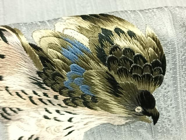 平和屋着物●色留訪問着 刺繍 飛鳥文 暈し染め 金銀彩 銀糸 正絹 逸品 AABL3053fy