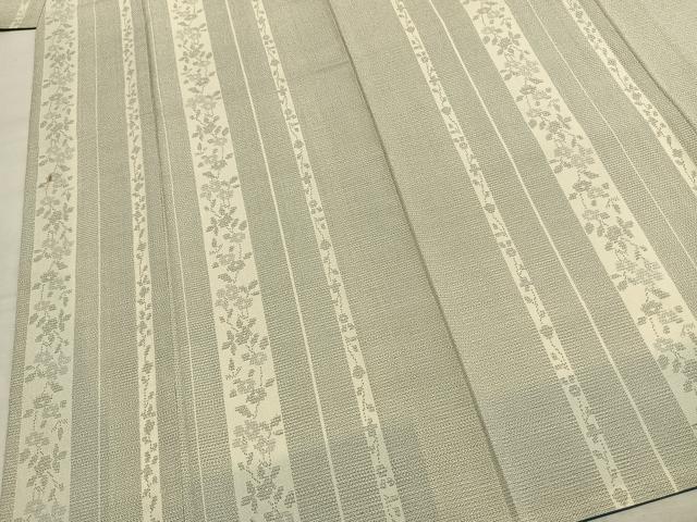 平和屋着物●本塩沢 150亀甲 花間道 正絹 逸品 AABL3059fy