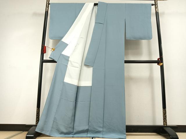 平和屋着物●上質な色無地 秘色色 正絹 逸品 AABL3063fy
