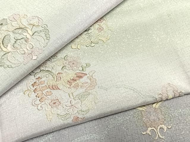 平和屋着物●本場染大島紬 訪問着 総刺繍 吉祥花鳥文 正絹 逸品 AABL3075fy