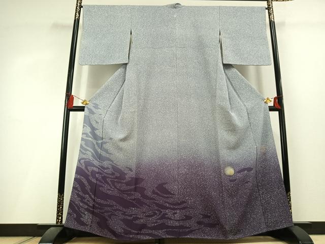 平和屋着物●染色作家 奥田祐斎 色留袖 風景文 暈し染め たたき染め 金銀彩 正絹 逸品 AABL3079fy