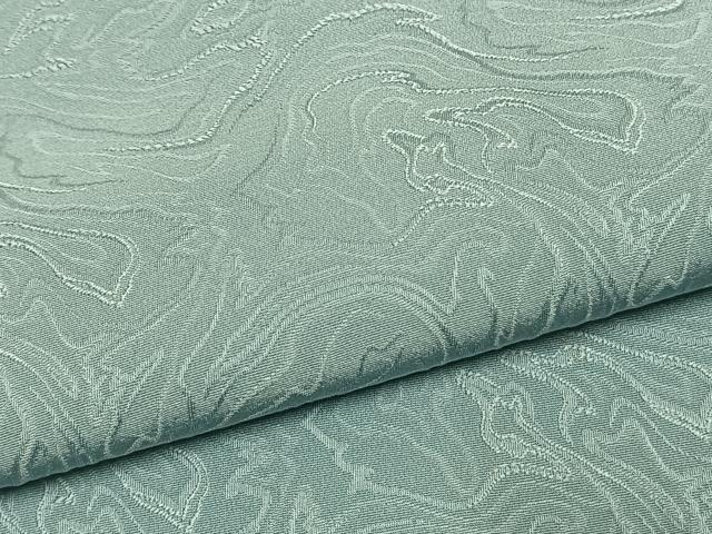 平和屋着物●上質な色無地 墨流し地紋 水色 正絹 逸品 AABL3081fy