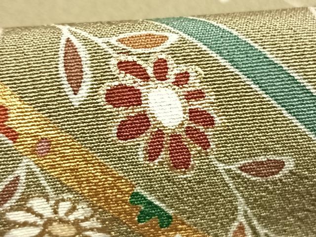 平和屋着物●訪問着 草花文 金彩 鈴乃屋扱い 正絹 逸品 AABL3083fy