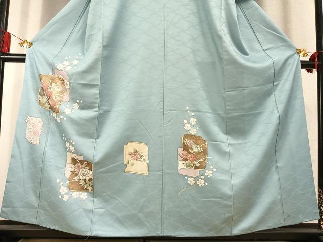 平和屋着物●洗える最高級着物 <英>はなぶさ謹製 訪問着 色紙重ね花文 金彩 洗える着物 AABL3092fy