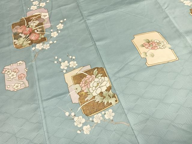 平和屋着物●洗える最高級着物 <英>はなぶさ謹製 訪問着 色紙重ね花文 金彩 洗える着物 AABL3092fy