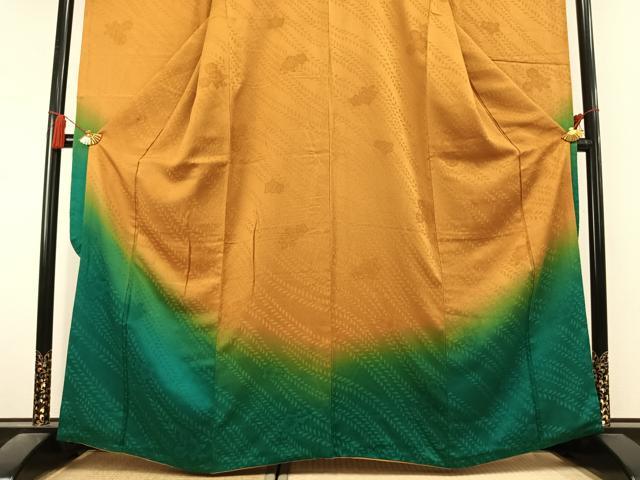 平和屋着物●豪華振袖 辻が花地紋 暈し染め 正絹 逸品 AABL3097fy