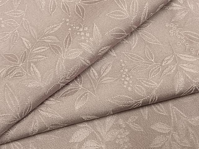 平和屋着物●上質な色無地 南天地紋 梅鼠色 ロング丈 正絹 逸品 AABL3129fy