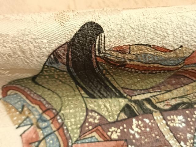 平和屋着物●色留訪問着 人物文 暈し染め 金銀彩 正絹 逸品 AABL3145fy