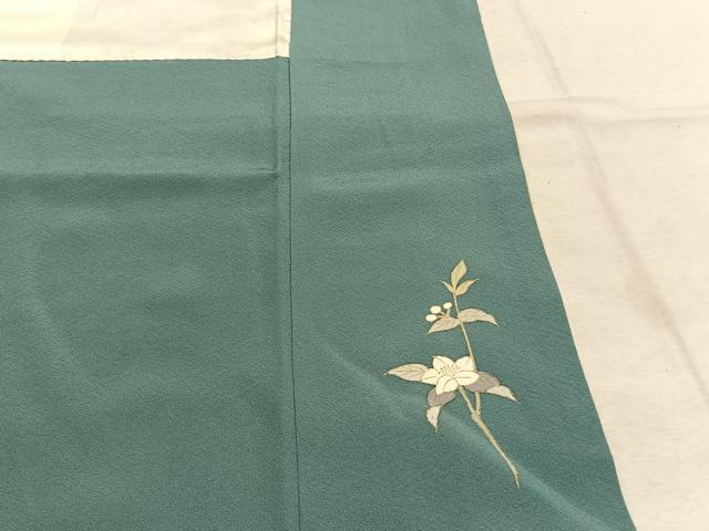 平和屋着物●訪問着 作家物 枝花文 暈し染め 金彩 逸品 AABL3147fy