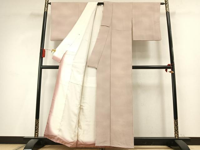 平和屋着物●上質な小紋 作家物 霞文 暈し染め 鬼しぼ縮緬 正絹 逸品 AABL3151fy