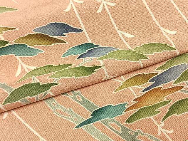 平和屋着物●訪問着 友禅 枝松文 暈し染め 正絹 逸品 AABL3158fy